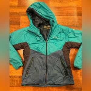 Eddie Bauer First Ascent Down Ski Jacket Blue Women’s Size Small Evertherm